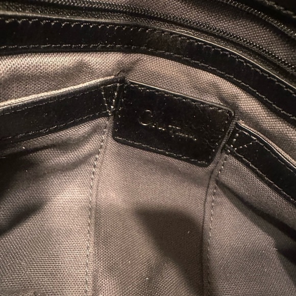 Cole Haan vintage black genuine leather purse bag shoulder straps western moto - Picture 12 of 16